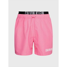 【送料無料】 カルバンクライン メンズ ハーフパンツ・ショーツ 水着 Intense Power Double Waistband Swim Shorts Sachet Pink TFZ