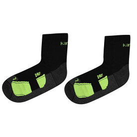 【送料無料】 カリマー メンズ 靴下 アンダーウェア Dri Skin 2 Pack Running Socks Mens Black/Fluo