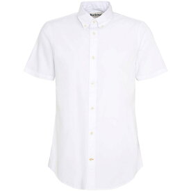 【送料無料】 バブアー メンズ シャツ トップス Crest Poplin Tailored Shirt White WH11