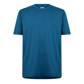 【送料無料】 シーピーカンパニー メンズ Tシャツ トップス Embroidered Logo T-Shirt Ink Blue 848