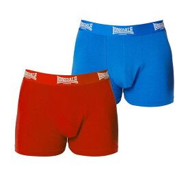 【送料無料】 ロンズデール メンズ ボクサーパンツ アンダーウェア 2 Pack Trunk Mens Blue/Red