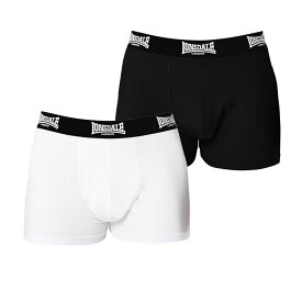 【送料無料】 ロンズデール メンズ ボクサーパンツ アンダーウェア 2 Pack Trunk Mens White/Black