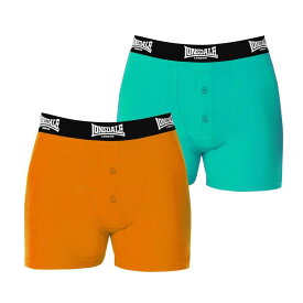 【送料無料】 ロンズデール メンズ ボクサーパンツ アンダーウェア 2 Pack Boxers Mens Orange/Green