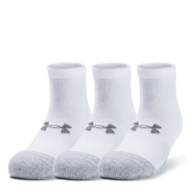 【送料無料】 アンダーアーマー レディース 靴下 アンダーウェア Tech Quarter 3 Pack Socks White