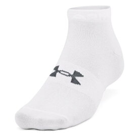 【送料無料】 アンダーアーマー レディース 靴下 アンダーウェア Armour 3 Pack Essential Trainer Socks Ladies White