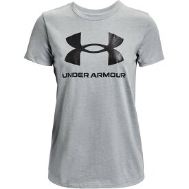 【送料無料】 アンダーアーマー レディース シャツ トップス UA Sportstyle Graphic Short Sleeve Mod Grey