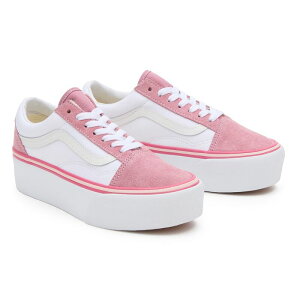 oY fB[X V[Y Xj[J[ Vans Old Skool Stack Ld43 White/Pink zCg