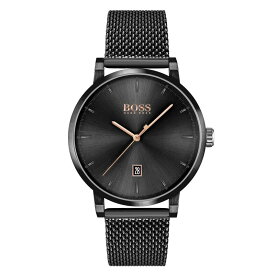 【送料無料】 ボス メンズ 腕時計 アクセサリー Gents BOSS Confidence Stainless Steel Bracelet Watch Black