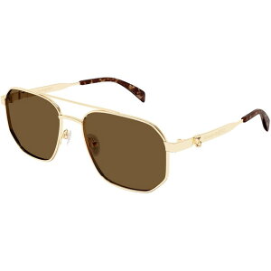 �A���L�T���_�[�E�}�b�N�C�[�� �����Y �A�N�Z�T���[ �T���O���X�E�A�C�E�F�A Alexander McQueen Alex S AM0458S Sn00 Gold/Brown �u���E��