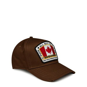 �f�B�[�X�N�G�A�[�h ���f�B�[�X �A�N�Z�T���[ �X�q �L���b�v ���S DSQUARED2 Flag Logo Cap Brown �u���E��