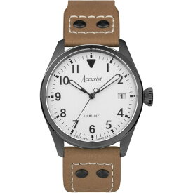 【送料無料】 アキュリスト メンズ 腕時計 アクセサリー Mens Stainless Steel Classic Analogue Quartz Watch Wht