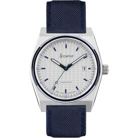 【送料無料】 アキュリスト メンズ 腕時計 アクセサリー Mens Stainless Steel Classic Analogue Quartz Watch Wht