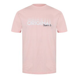 【送料無料】 オリジナルペンギン メンズ Tシャツ トップス L Logo Tee Sn99 Pink
