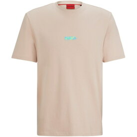 【送料無料】 フューゴ メンズ Tシャツ トップス Hugo Dindion Tee Sn42 Pastel Pink