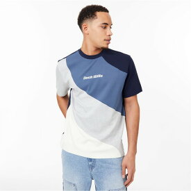 【送料無料】 ジャック ウィルス メンズ Tシャツ トップス Wave Cut and Sew T-Shirt Indigo