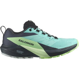 【送料無料】 サロモン レディース スニーカー ランニングシューズ シューズ Sense Ride 5 GoreTex Women's Trail Running Shoes Blue/Green