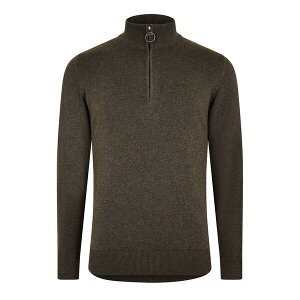 ouA[ Y AE^[ jbgEZ[^[ n[tWbv Rbg Barbour Cotton Half Zip Jumper Olive Marl OL91 }[