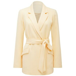 �t�H�[�G�o�[�j���[ ���f�B�[�X �A�E�^�[ �W���P�b�g�E�u���]�� �u���U�[ Forever New Daisy DB Belted Blazer Light Buttercream Suit