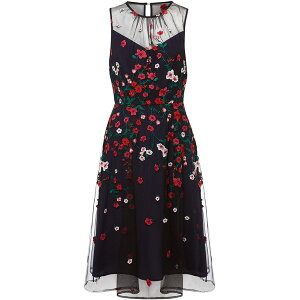�t�F�C�Y�E�G�C�g ���f�B�[�X �g�b�v�X �����s�[�X �t�����[�� ���b�V�� �t�����[ Phase Eight Sloane Mesh Ditsy Floral Dress Navy/Multi �l�C�r�[