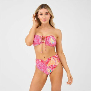 �r�[ ���[ ���f�B�[�X ���� �g�b�v�̂� �^�C�f�B�e�[�� Be You Bandeau Tie Detail Bikini Top Paisley