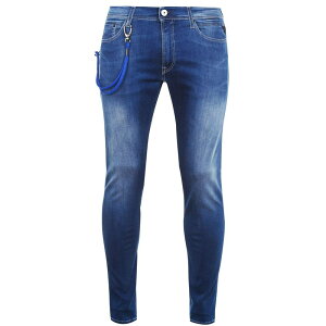 ���v���C �����Y �{�g���X �f�j���p���c �X�����t�B�b�g �W�[���Y Replay Titanium Stretch Slim Fit Jeans Medium Blue 009 �u���[