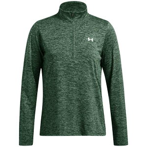 �A���_�[�A�[�}�[ ���f�B�[�X �g�b�v�X �V���c �n�[�t�W�b�v Under Armour Armour Tech Half Zip Top Women's Forest Green �O���[��