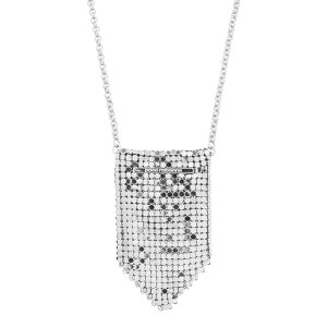 ok fB[X ANZT[ lbNXE`[J[Ey_ggbv bV [X RABANNE Silver Pixel Mesh Necklace Silver P040 Vo[