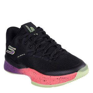 �X�P�b�`���[�Y �����Y �V���[�Y �X�j�[�J�[ ���b�V�� Skechers Breathable Mesh Goodyear Low Top La Basketball Trainers Mens Black/Pink �u���b�N