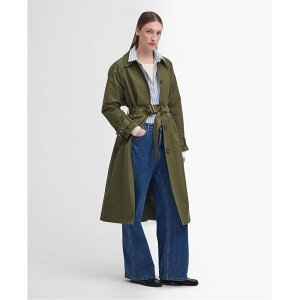 ouA[ fB[X AE^[ R[g Barbour Marie Showerproof Trench Coat Moss/Ancient