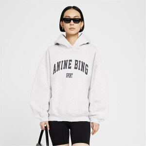 �A�j�[�r�� ���f�B�[�X �A�E�^�[ �p�[�J�[�E�X�E�F�b�g �p�[�J�[ ANINE BING Harvey Sweat Hoodie Grey Melange �O���[