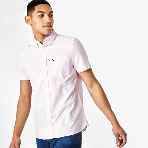 �W���b�N �E�B���X �����Y �g�b�v�X �V���c �I�b�N�X�t�H�[�h Jack Wills Stableton Short Sleeve Oxford Shirt Pink �s���N