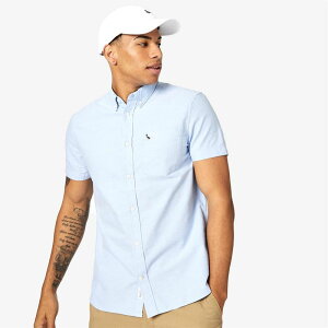 �W���b�N �E�B���X �����Y �g�b�v�X �V���c �I�b�N�X�t�H�[�h Jack Wills Stableton Short Sleeve Oxford Shirt Sky Blue �u���[