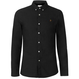 【送料無料】 ファーラー メンズ シャツ トップス Oxford Long Sleeve Shirt Black