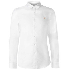 【送料無料】 ファーラー メンズ シャツ トップス Oxford Long Sleeve Shirt White