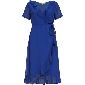 ���~�L�� ���f�B�[�X �g�b�v�X �����s�[�X ���b�v�����s�[�X Yumi Green Frill Wrap Dress Blue �u���[