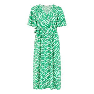���~�L�� ���f�B�[�X �g�b�v�X �����s�[�X ���b�v�����s�[�X �v�����g Yumi Green Daisy Print Wrap Dress Green �O���[��