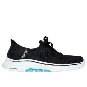 XPb`[Y fB[X V[Y Xj[J[ [X jbg Skechers Engineered Knit Laced Slip-Ins Slip On Runners Womens Blk/Aqua ANA