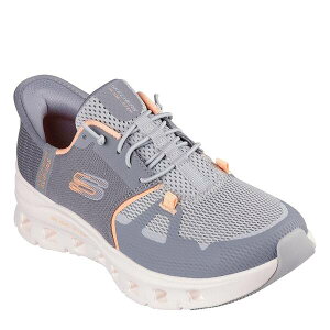 XPb`[Y fB[X V[Y Xj[J[ Skechers Glide-Step Pro Slip On Runners Womens Gry Msh/Org Trm