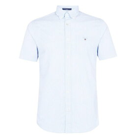 【送料無料】 ガント メンズ シャツ トップス Broadcloth Stripe Shirt Pale Blue 468