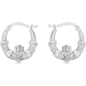 �r�[ ���[ ���f�B�[�X �A�N�Z�T���[ �s�A�X�E�C�������O Be You Sterling Silver Claddagh Hoop Earrings Sterling Silver �V���o�[