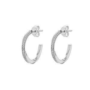 �r�[ ���[ ���f�B�[�X �A�N�Z�T���[ �s�A�X�E�C�������O Be You Sterling Silver CZ Twist Tube Hoops Sterling Silver �V���o�[