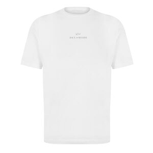 |[AhV[N Y gbvX TVc S PAUL AND SHARK P+S Prnt Logo Tee Sn00 Bright White zCg