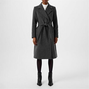ouA[ fB[X AE^[ WPbgEu] E[ R[g Barbour Clodagh Wool Trench Coat Charcoal `R[