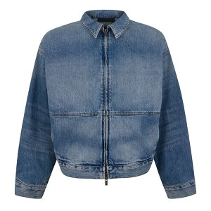 �t�B�A�I�u�S�b�h �����Y �A�E�^�[ �W���P�b�g�E�u���]�� �f�j�� �W���P�b�g FEAR OF GOD ESSENTIALS Denim Zipped Jacket Blue �u���[