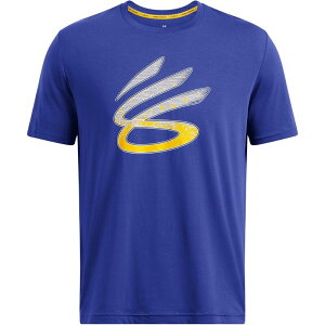 �A���_�[�A�[�}�[ �����Y �g�b�v�X T�V���c ���S Under Armour Curry Logo Trend T-Shirt Mens Blue/Wht/Yellow �u���[