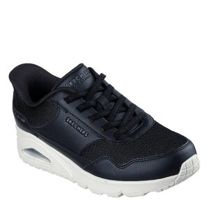 XPb`[Y fB[X V[Y Xj[J[ bV U[ Skechers Duraleather & Mesh Slip-Ins Fashion Low-Top Trainers Womens Black/White zCg
