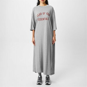 �t�B�A�I�u�S�b�h ���f�B�[�X �g�b�v�X �����s�[�X FEAR OF GOD ESSENTIALS Tri-Blend three quarterSleeve Dress Dark Heather �w�U�[