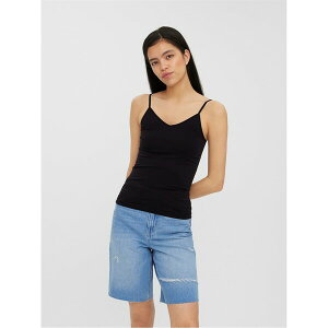 ���F�����[�_ ���f�B�[�X �g�b�v�X �V���c Vero Moda Jackie SL Top Ld00 Black �u���b�N