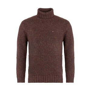 �G�f���p�[�N �����Y �A�E�^�[ �j�b�g�E�Z�[�^�[ �j�b�g Eden Park Brown mouline combination knit jumper MAM19 �u���E��