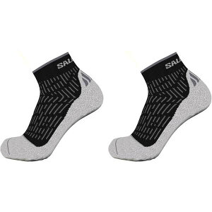 �T������ �����Y �A���_�[�E�F�A �C�� Salomon Ultra Quarter Socks 2 Pack Mens Black/Grey �u���b�N